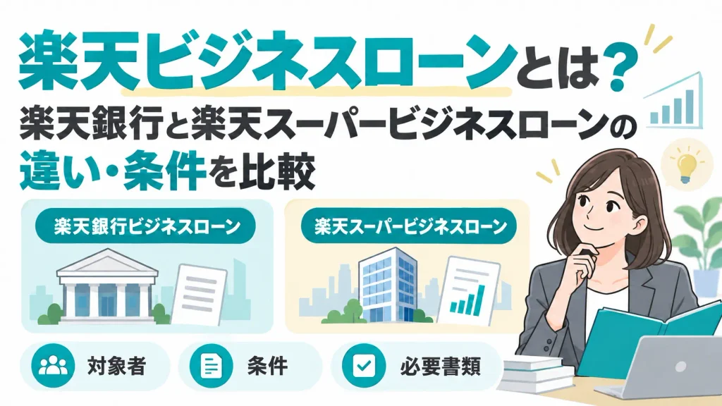 楽天ビジネスローンとは？楽天銀行と楽天スーパービジネスローンの違い・条件を比較