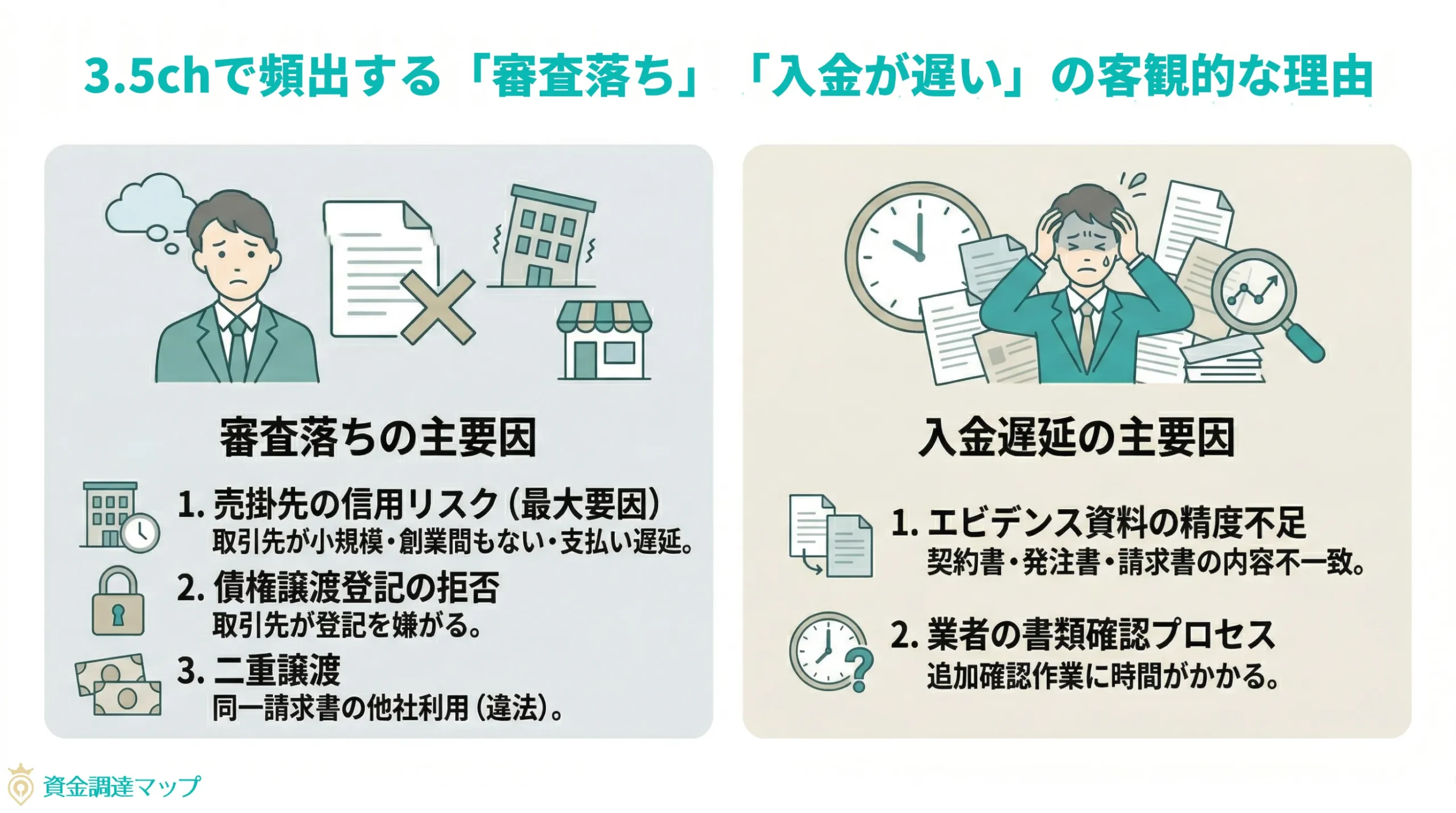 5chで頻出する「審査落ち」「入金が遅い」の客観的な理由