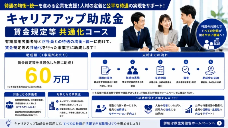 キャリアアップ助成金 賃金規定等共通化コース