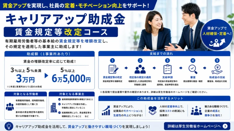 キャリアアップ助成金 賃金規定等改定コース
