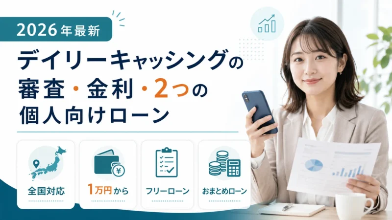 デイリーキャッシングの審査・金利・2つの個人向けローンを解説【2026年最新】
