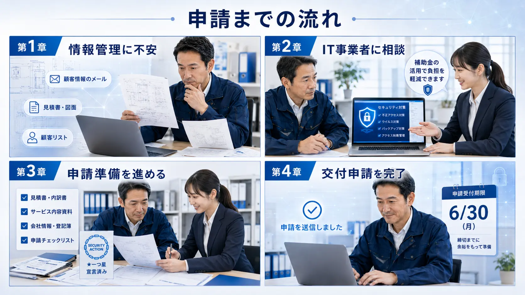 デジタル化・AI導入補助金 セキュリティ対策推進枠の申請体験談｜電気設備工事会社が情報管理体制の見直しに取り組んだ事例