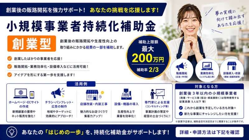 小規模事業者持続化補助金 創業型