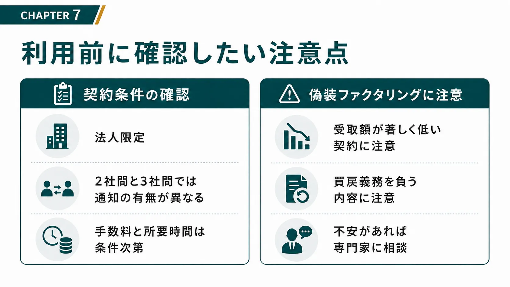 利用前に確認したい注意点