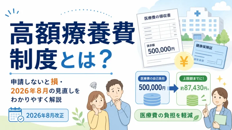 高額療養費制度とは？仕組みと申請方法をわかりやすく解説｜2026年8月改正の変更点も