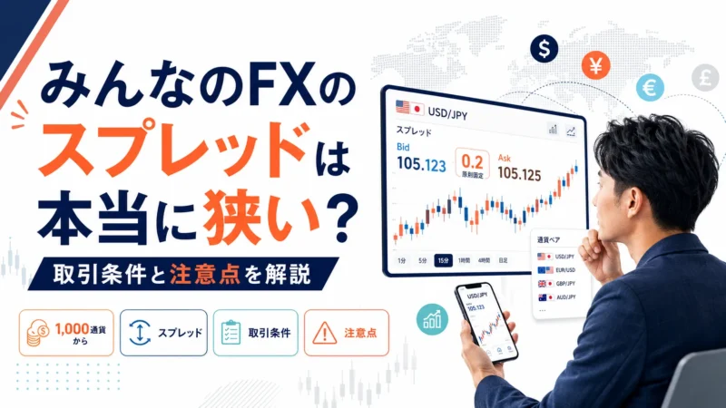 みんなのFXのスプレッドは本当に狭い？取引条件と注意点を解説 【2026年版】