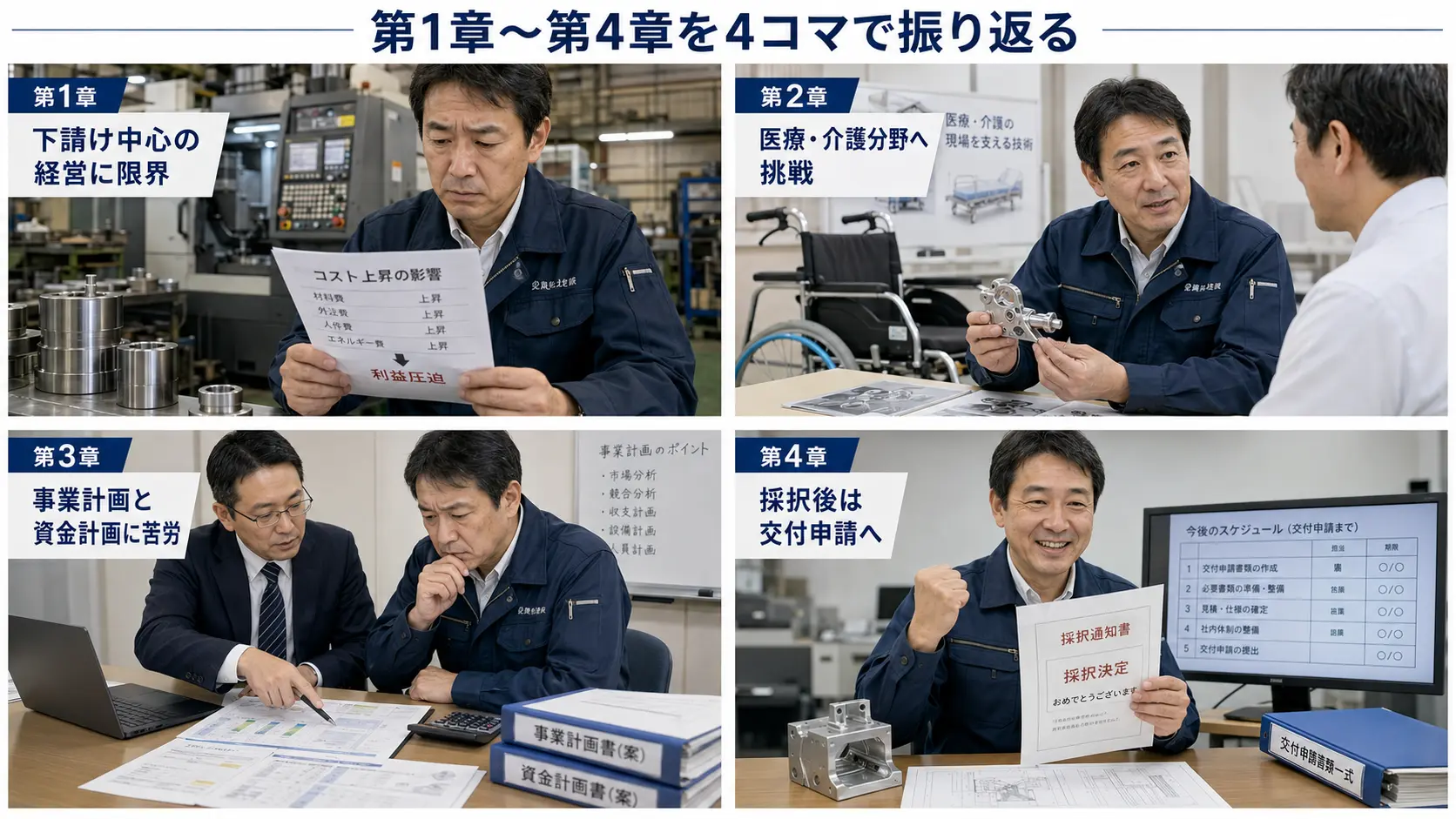 中小企業新事業進出補助金の申請体験談｜金属加工会社が医療・介護分野への新市場進出に挑戦した事例