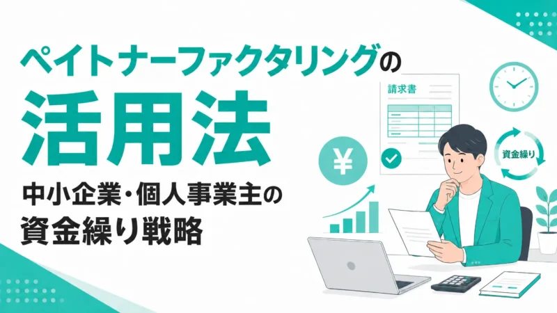 ペイトナーファクタリングの活用法｜中小企業・個人事業主の資金繰り戦略