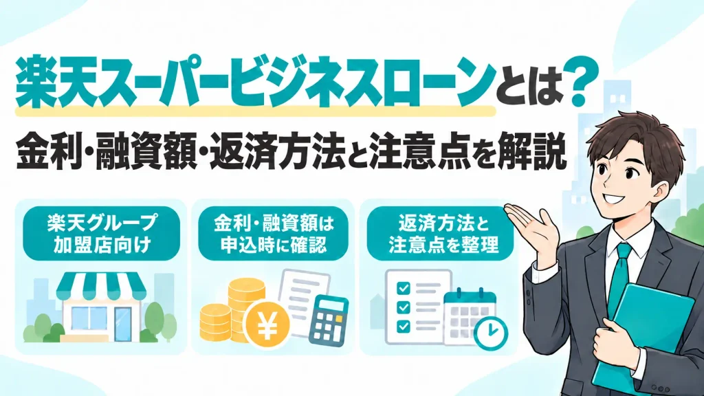 楽天スーパービジネスローンとは？金利・融資額・返済方法と注意点を解説