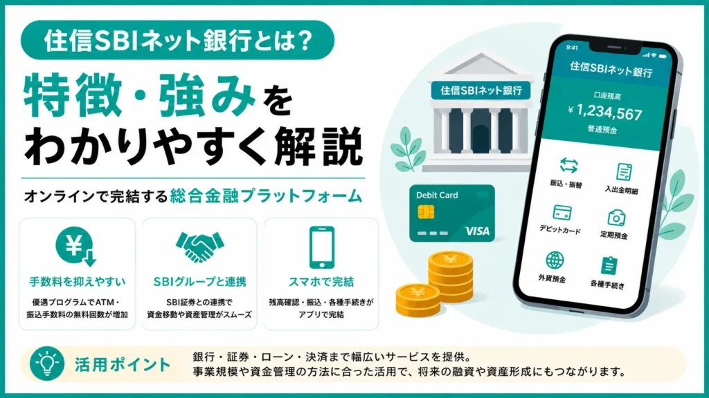 住信SBIネット銀行とは？特徴・メリット・口座開設方法をわかりやすく解説