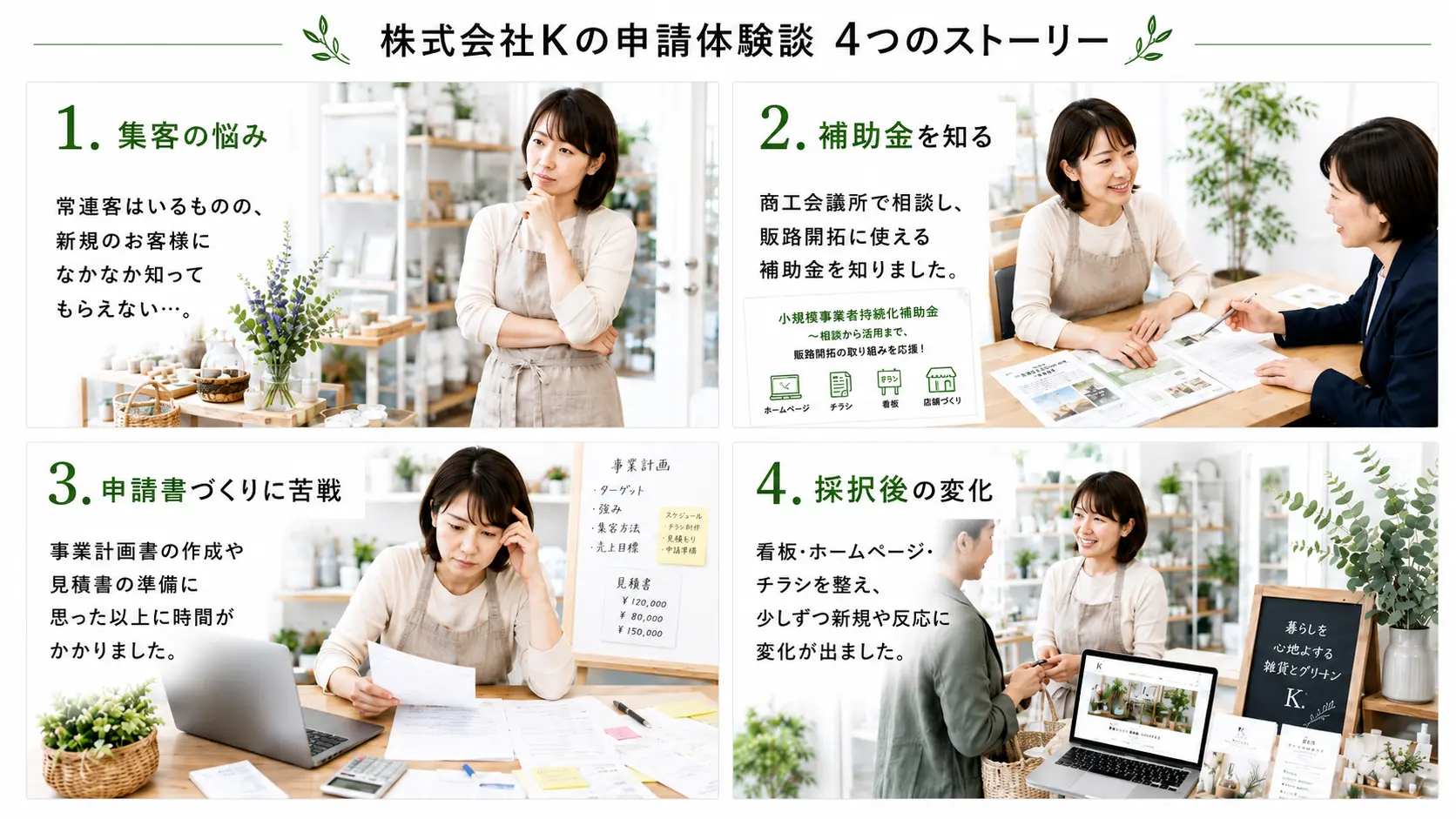 小規模事業者持続化補助金 一般型 通常枠の申請体験談｜小さな雑貨店を営む株式会社Kの販路開拓事例