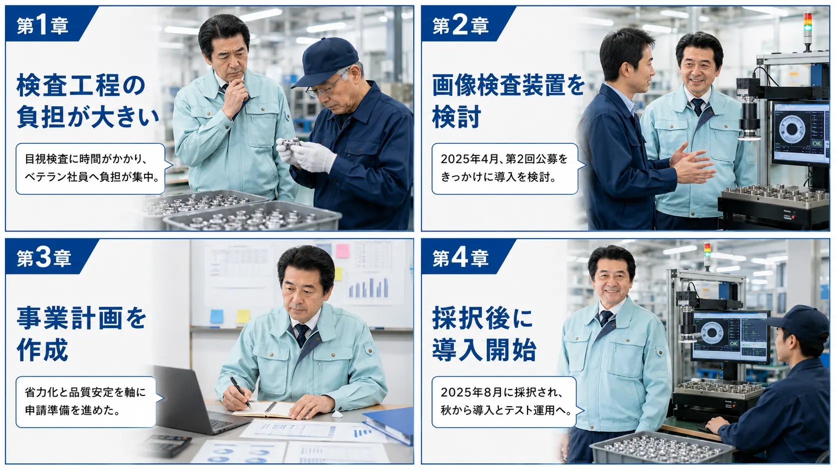 中小企業省力化投資補助金（一般型）の申請体験談｜人手不足に悩む製造業が画像検査装置を導入した事例