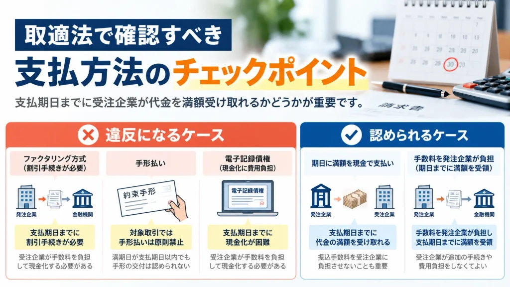 ファクタリング 取適法違反