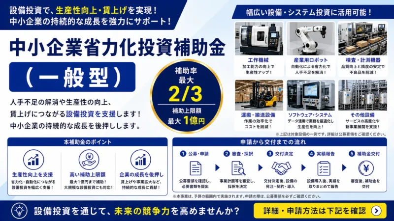中小企業省力化投資補助金（一般型）