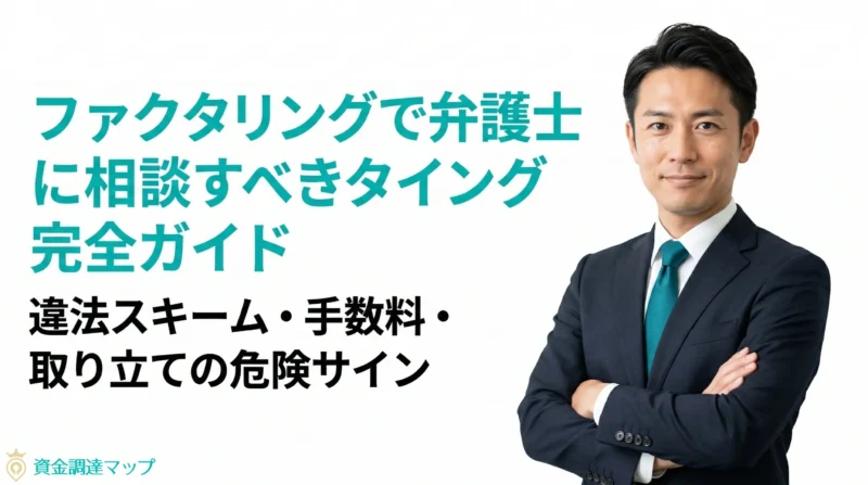 ファクタリングで弁護士に相談すべきタイミング完全ガイド｜違法スキーム・手数料・取り立ての危険サイン
