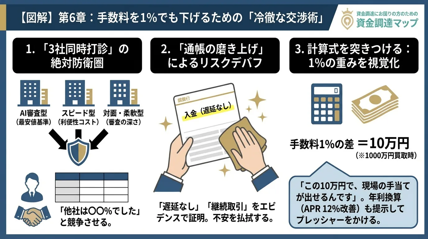 ファクタリング会社との手数料交渉術と相見積もりの有効性 資金調達マップ