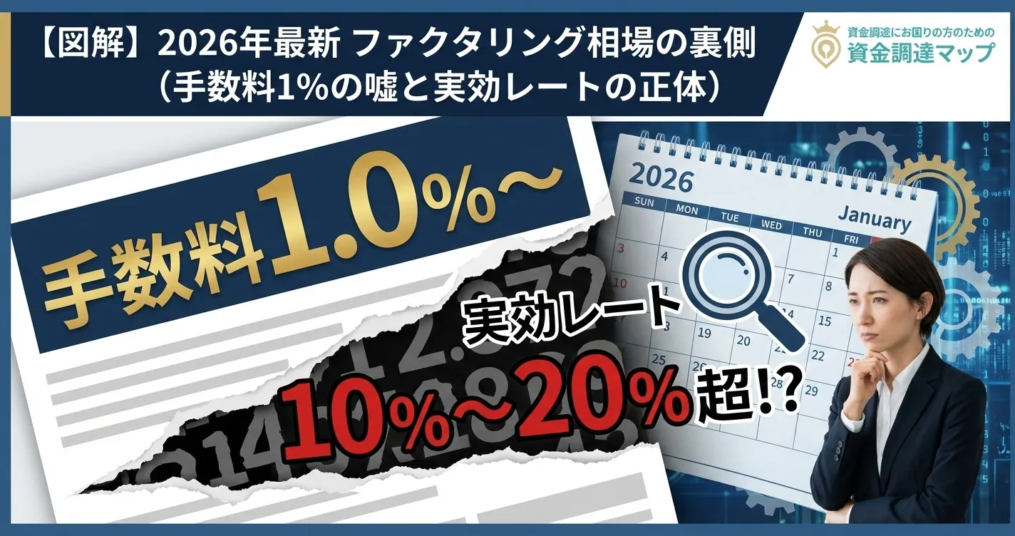2026年最新ファクタリング相場の裏側を暴く！手数料1%の嘘と実効レートの正体 資金調達マップ