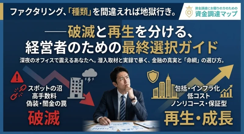 「注文書」から「保証型」まで。2026年の荒波を渡る経営者が知るべきファクタリングの全種類と裏側