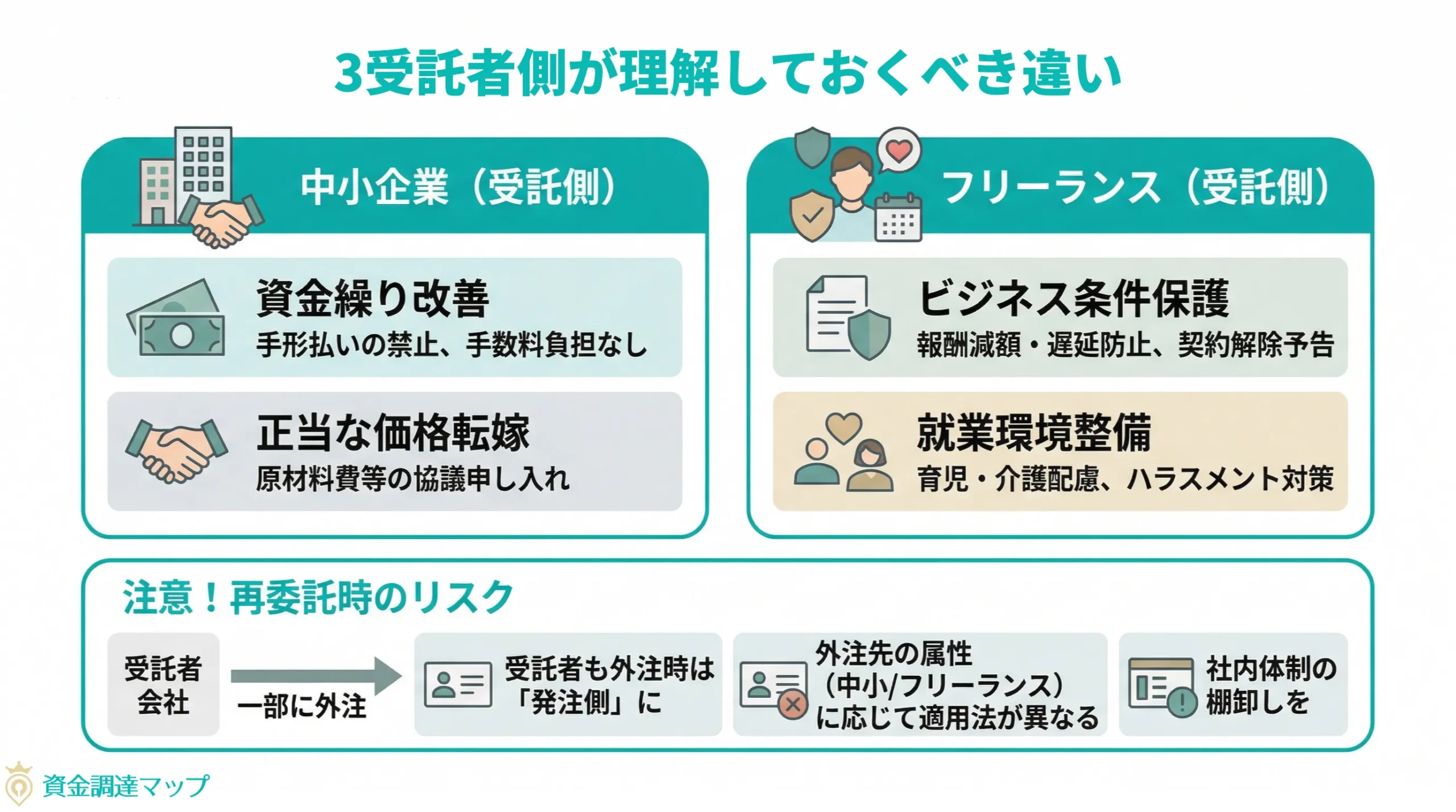 受託者側が理解しておくべき違い