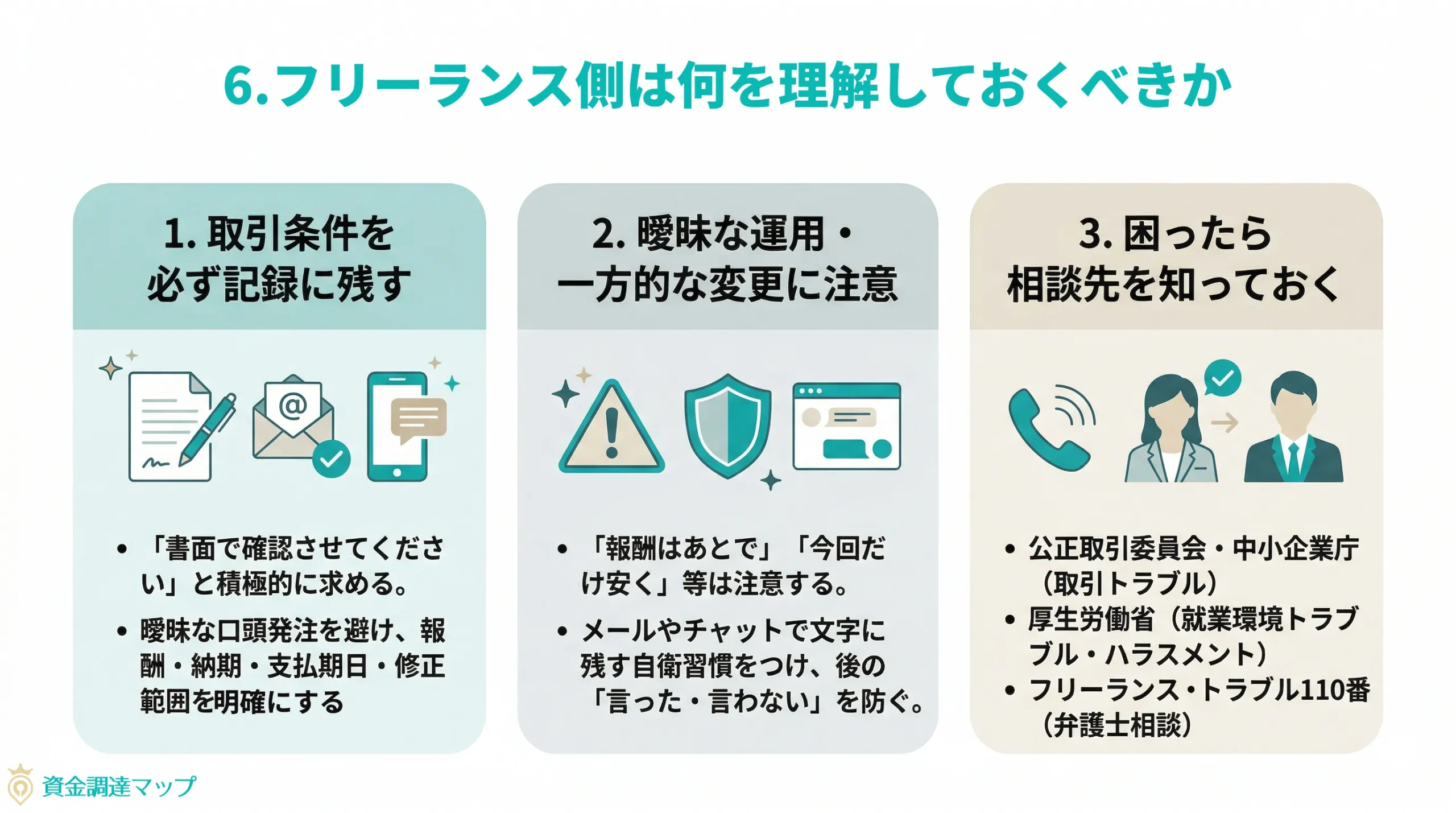 フリーランス側は何を理解しておくべきか