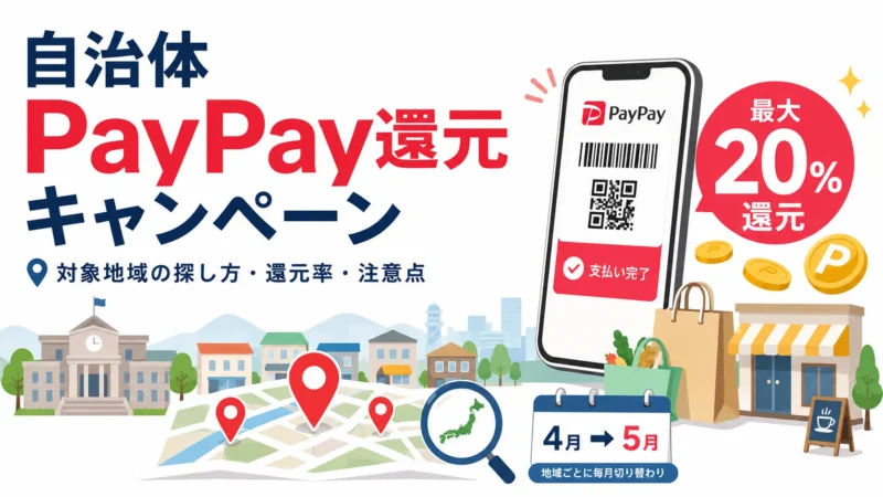 自治体PayPay還元キャンペーンとは？対象地域の探し方・還元率・注意点を解説