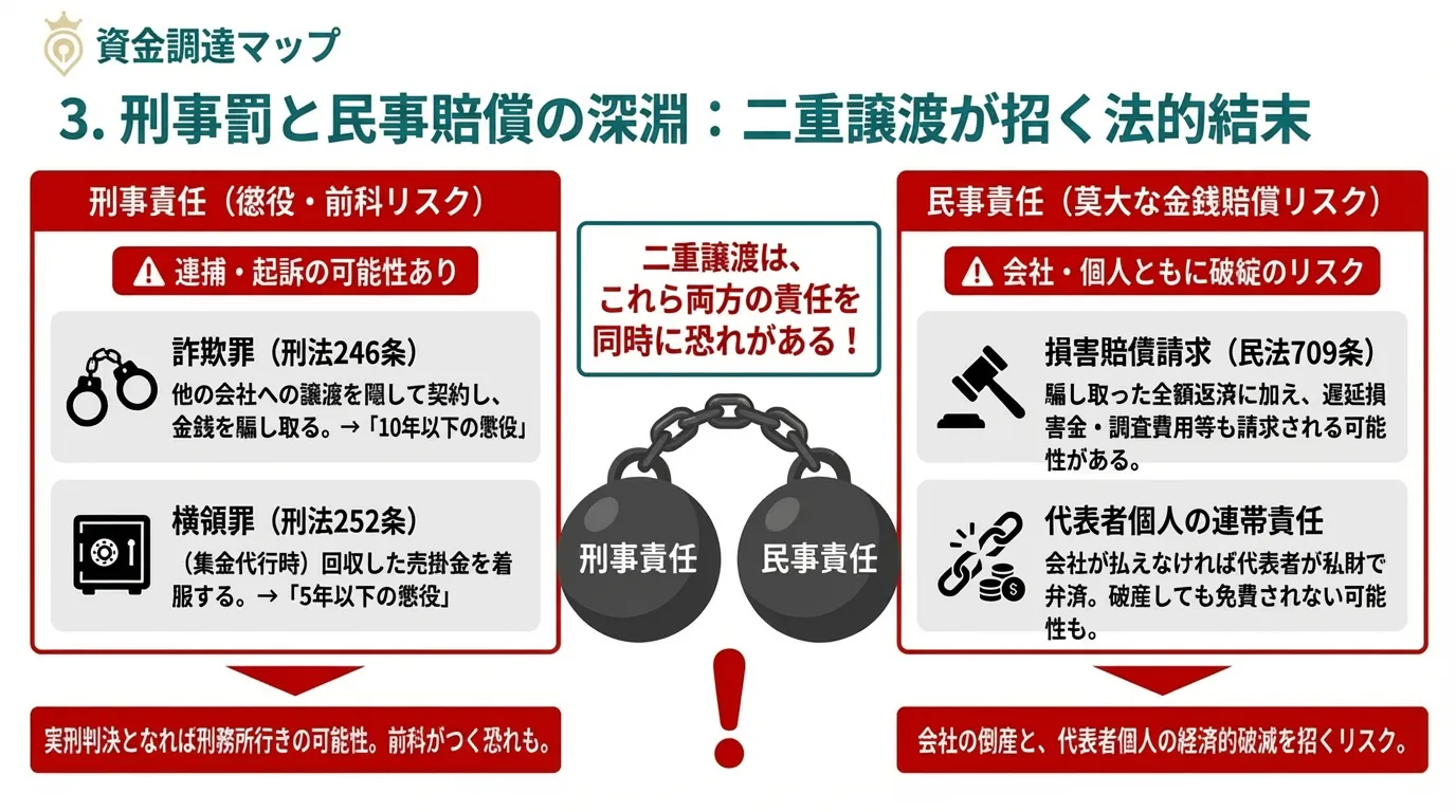二重譲渡の刑事罰リスクと民事賠償