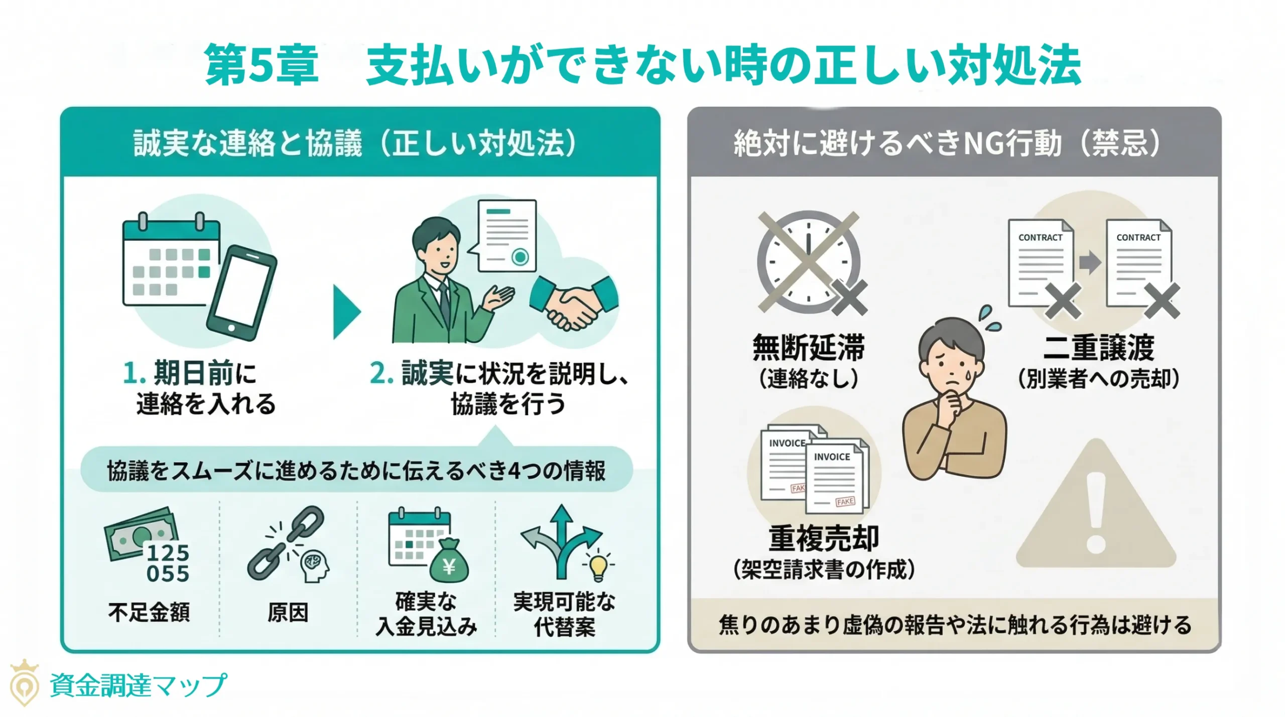 ファクタリング会社に払えない時の正しい対処法