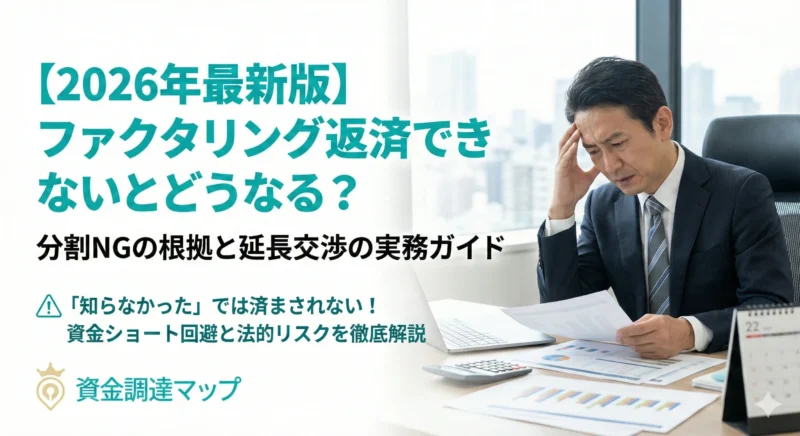 【2026年最新版】ファクタリング返済できないとどうなる？分割NGの根拠と延長交渉の実務ガイド