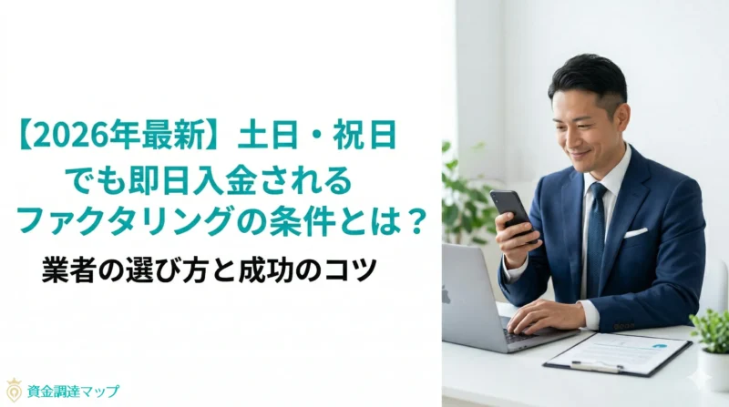 【2026年最新】土日・祝日でも即日入金されるファクタリングの条件とは？業者の選び方と成功のコツ
