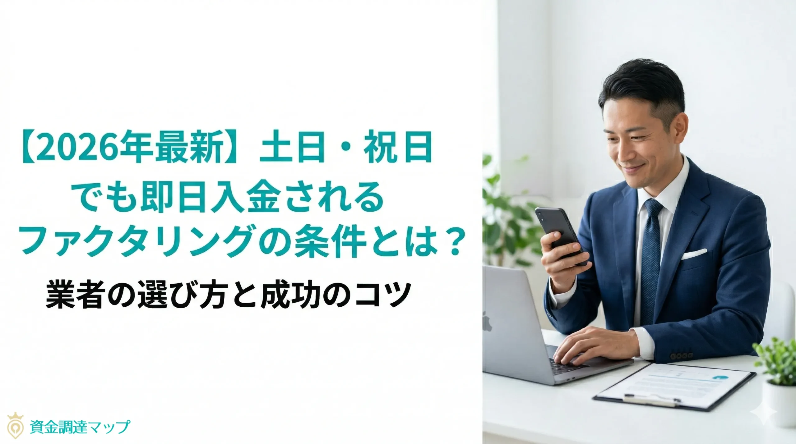 【2026年最新】土日・祝日でも即日入金されるファクタリングの条件とは？業者の選び方と成功のコツ