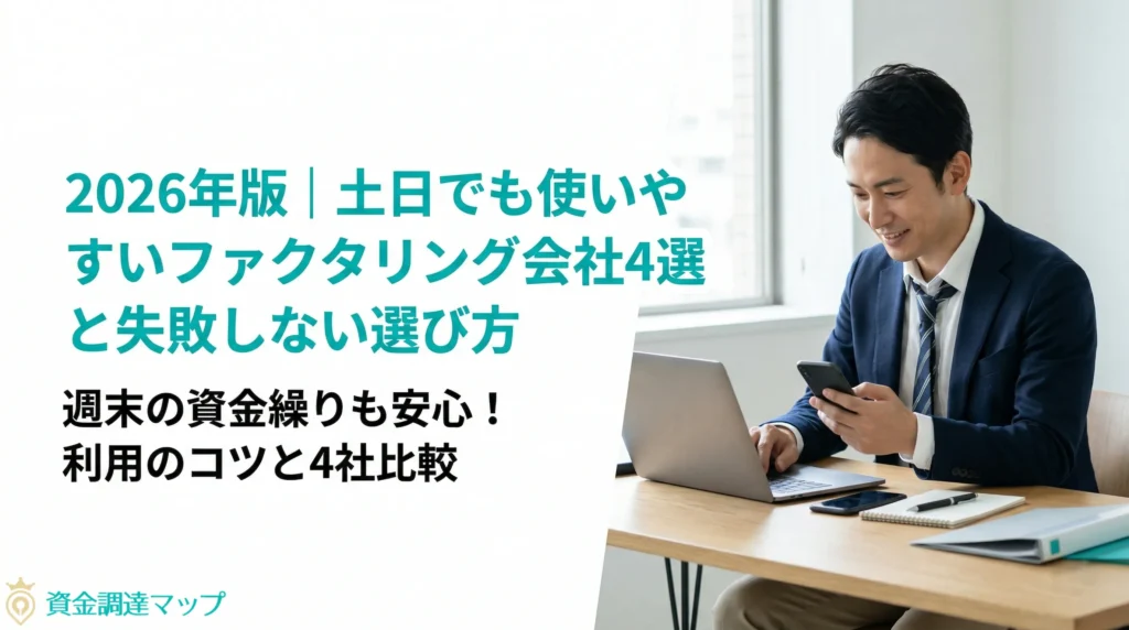 2026年版|土日でも使いやすいファクタリング会社4選と失敗しない選び方