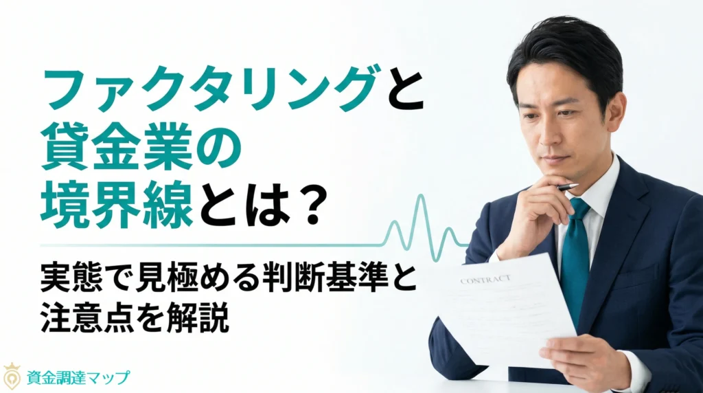 ファクタリングと貸金業の境界線とは?実態で見極める判断基準と注意点を解説【2026年】