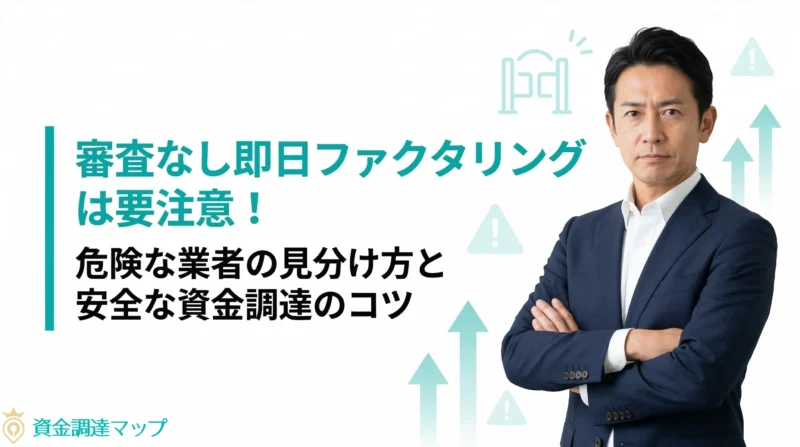 審査なし即日ファクタリングは要注意！危険な業者の見分け方と安全な資金調達のコツ