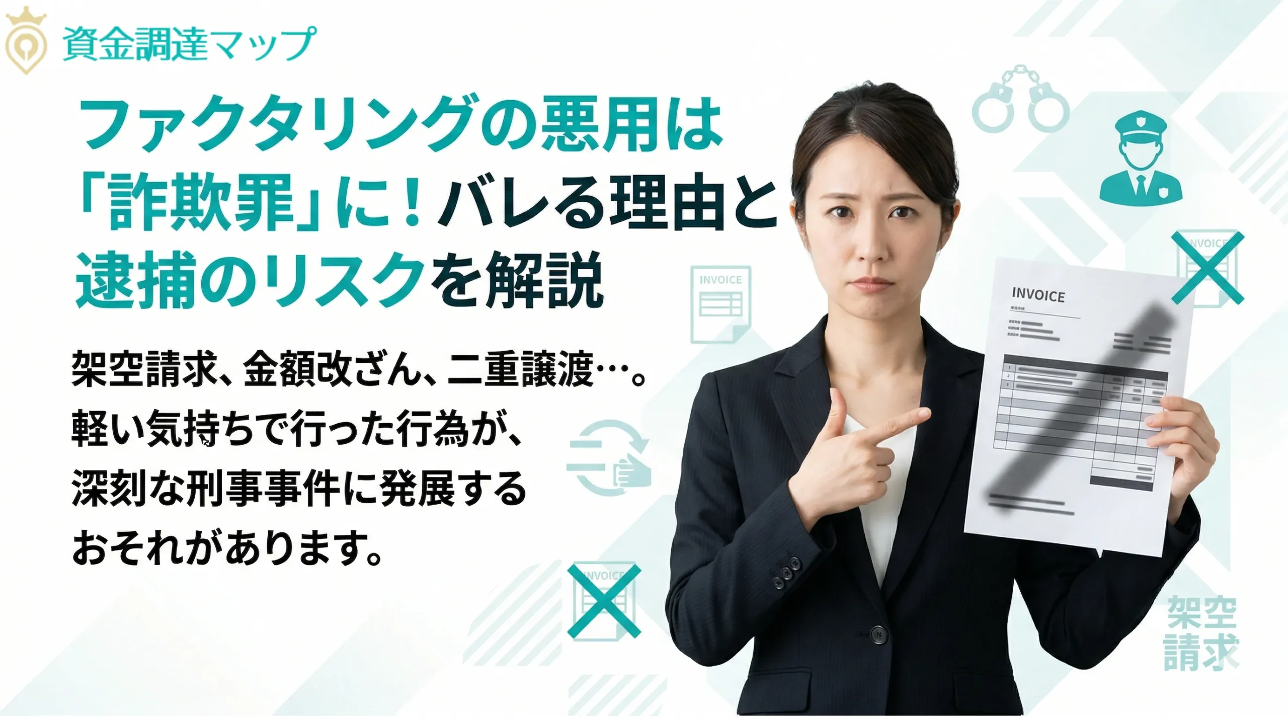 ファクタリングの悪用は「詐欺罪」に！バレる理由と逮捕のリスクを解説