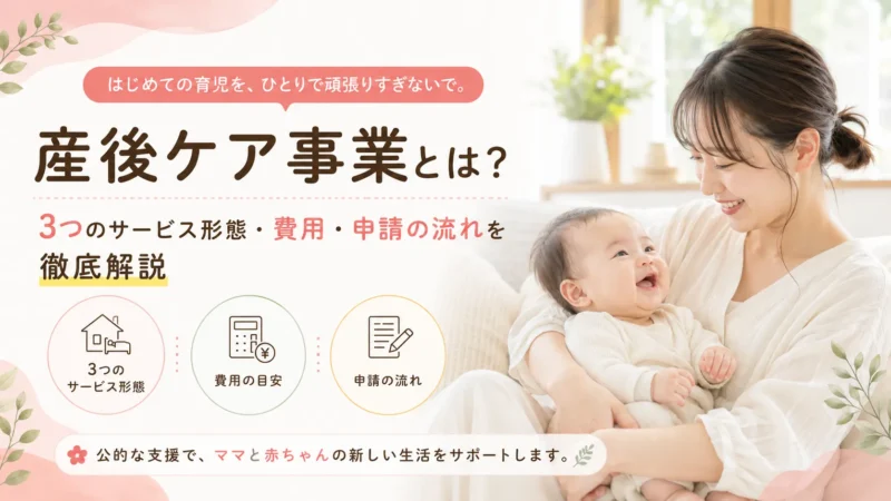 出産後の不安を一人で抱えないために｜産後ケア事業の対象者・費用・申請方法を解説