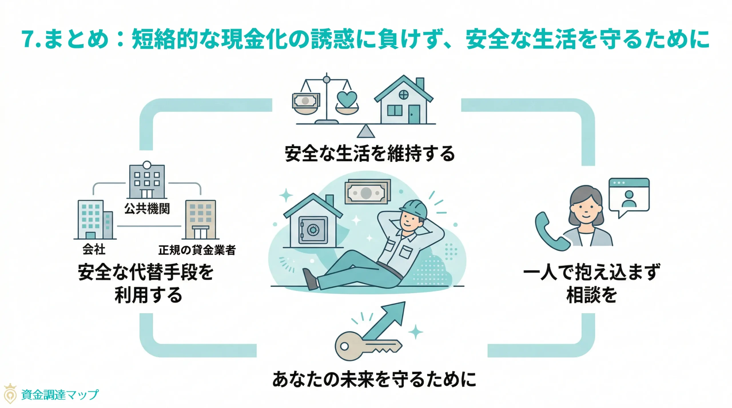 まとめ：短期的な現金化の誘惑に負けず、安全な生活を守るために
