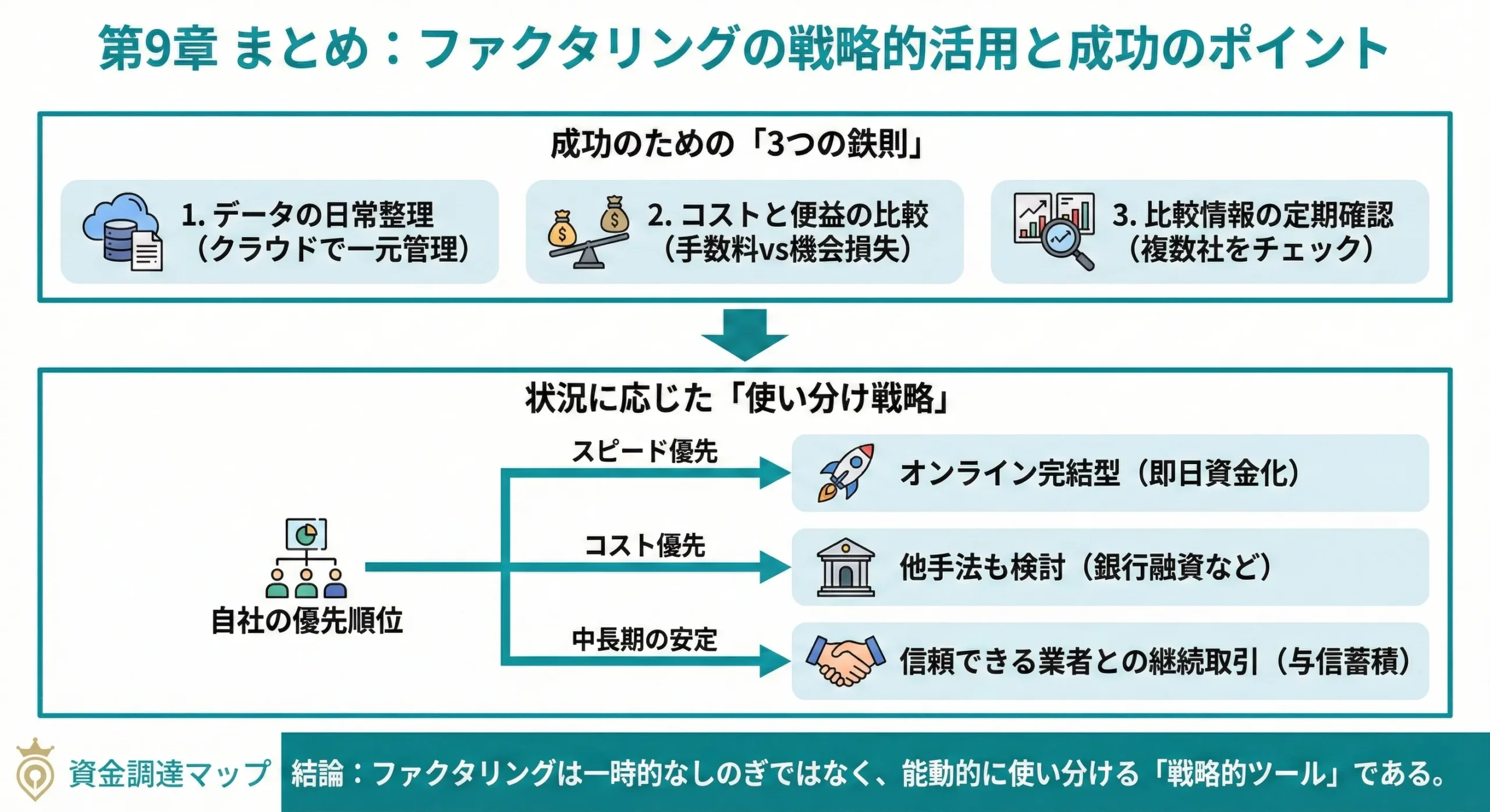 まとめ：ファクタリングの戦略的活用と成功のポイント