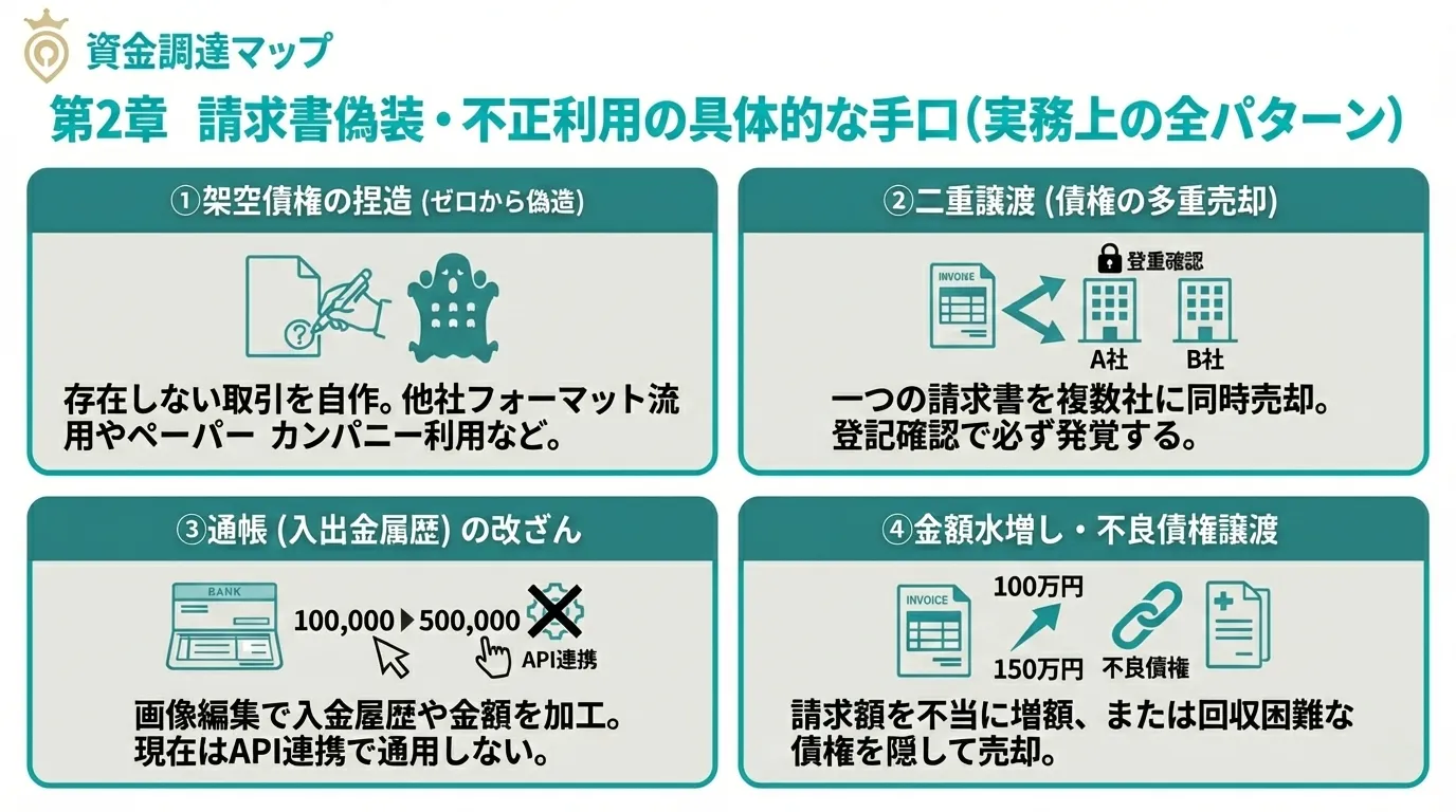 請求書偽装・不正利用の具体的な手口