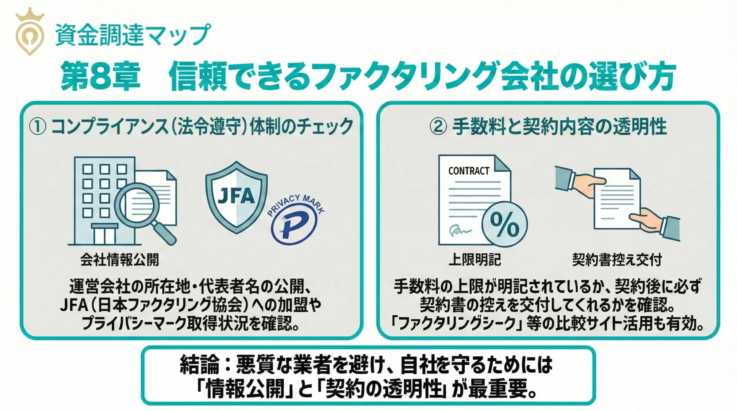 信頼できるファクタリング会社の選び方